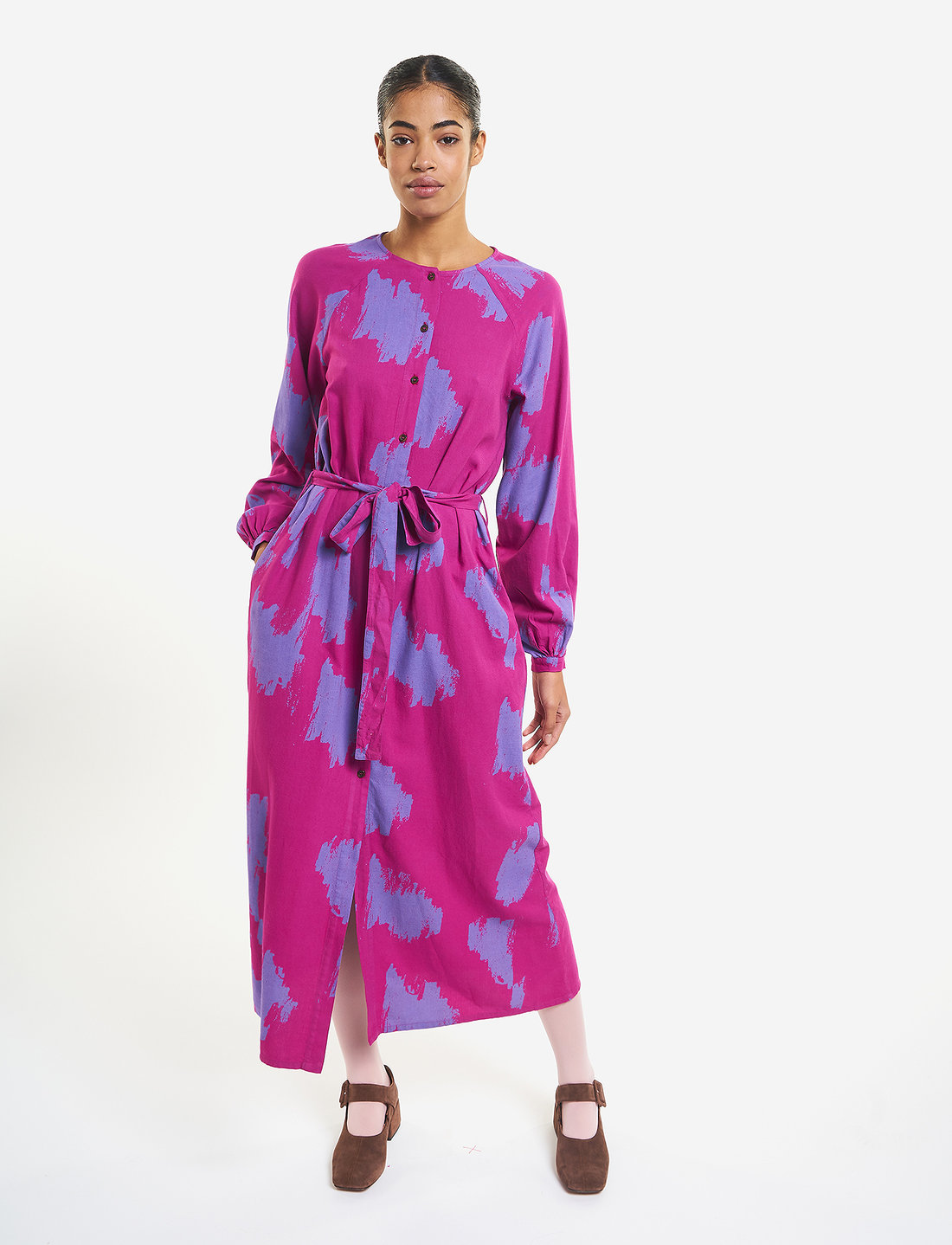 Bobo Choses Shadows All Over Buttoned Long Sleeve Dress Maxi dresses Boozt