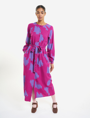 Bobo Choses - Shadows all over buttoned long sleeve dress - maxi dresses - purple - 2