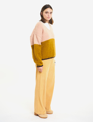 Bobo Choses - Color block V-neck jumper - strikkegensere - beige - 3