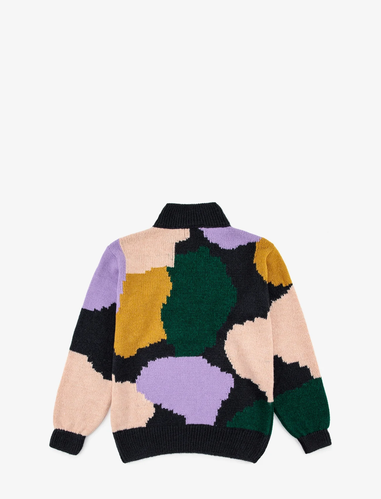 Bobo Choses - Multicolour jacquard high neck knitted jumper - pologenser - multi coloured - 1