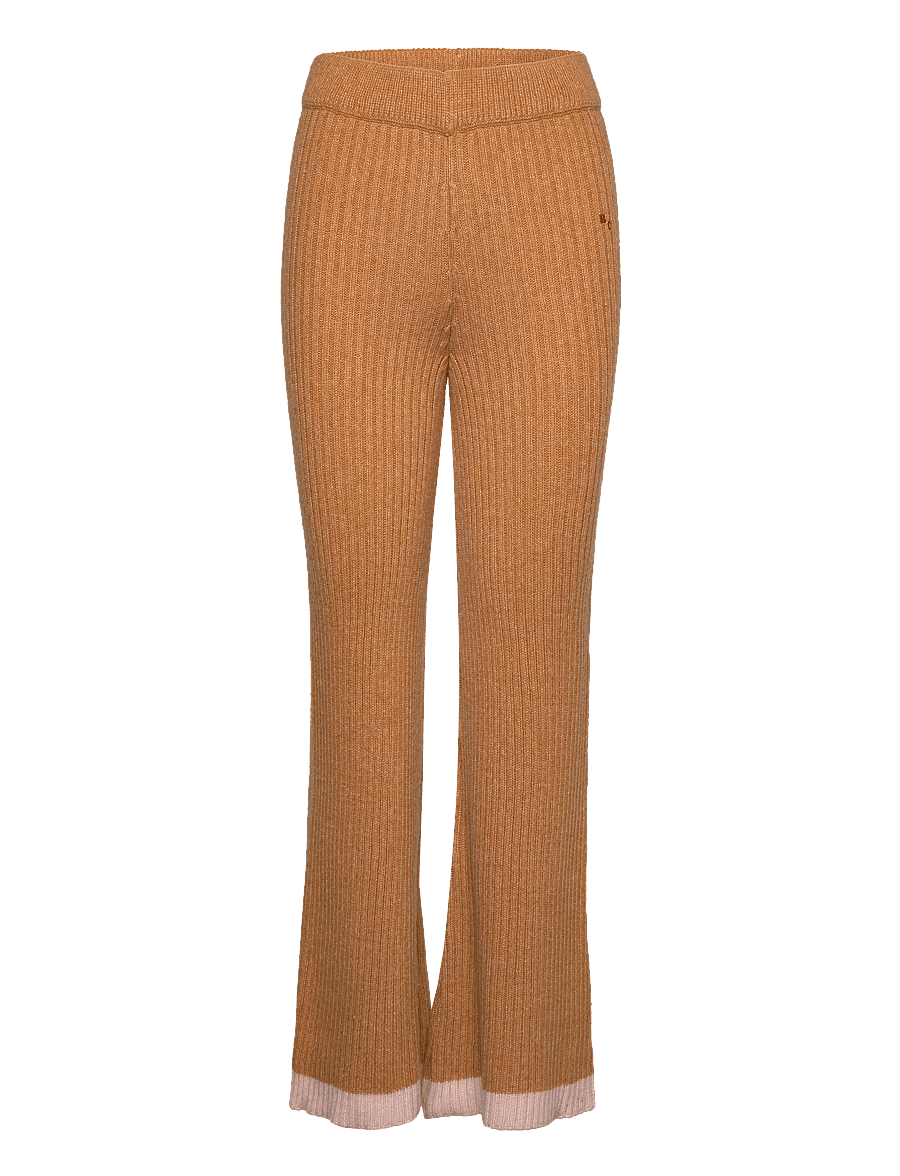 Bobo Choses - Knitted pants - plačios kelnės - beige - 1