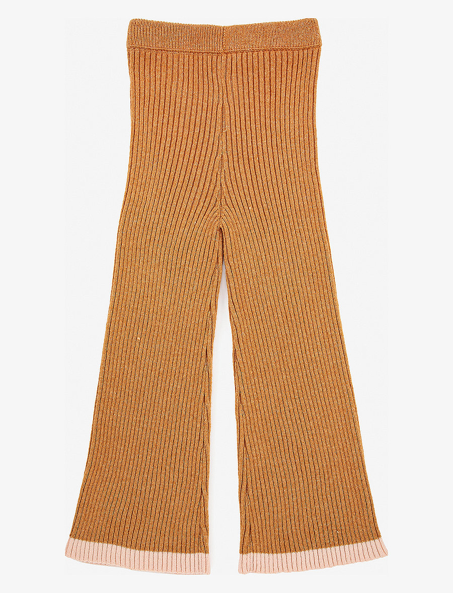 Bobo Choses - Knitted pants - plačios kelnės - beige - 2
