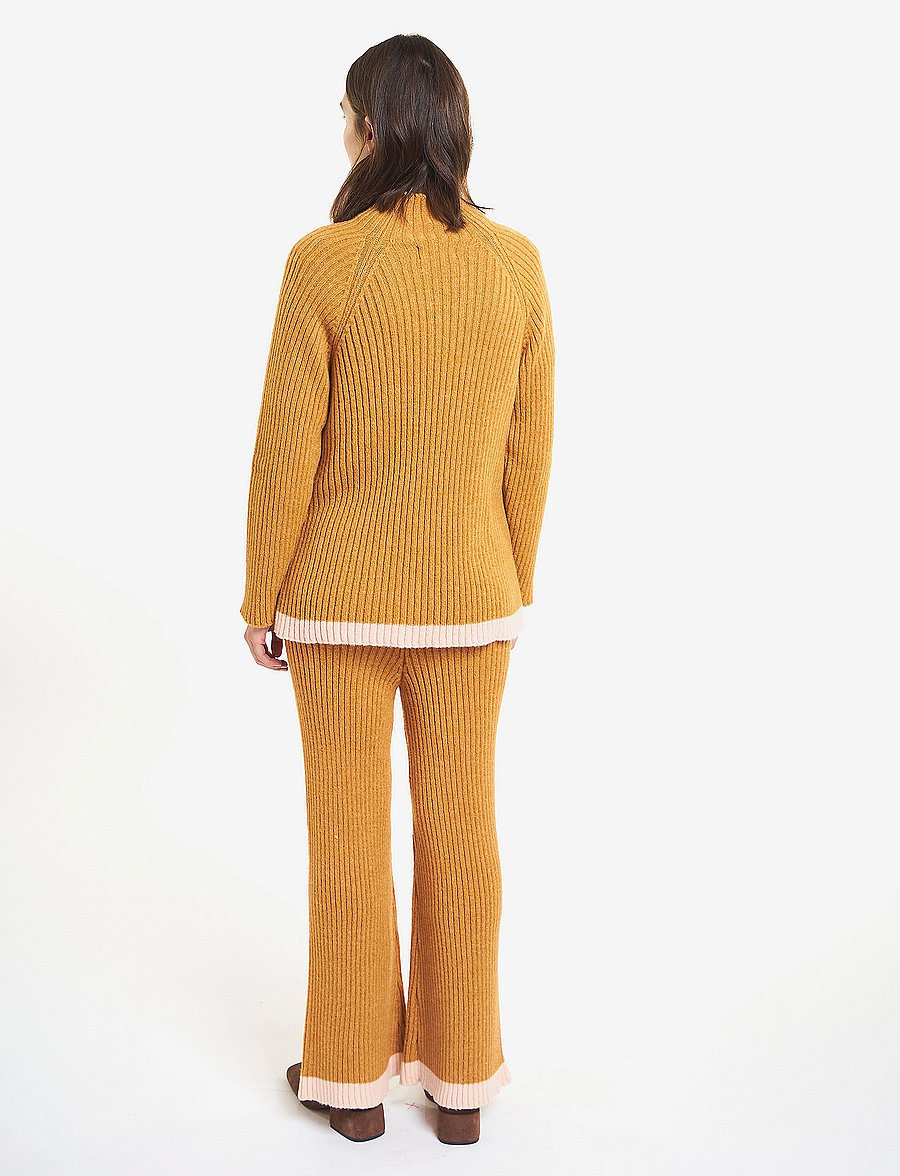 Bobo Choses - Knitted pants - plačios kelnės - beige - 4