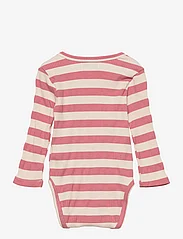 Bobo Choses - Baby Maroon Stripes body pack - long-sleeved - burgundy red - 8