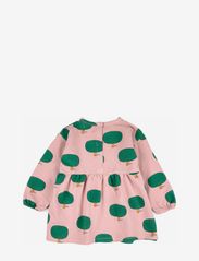Bobo Choses - Baby Green Tree all over dress - baby-kjoler med lange ermer - light pink - 1