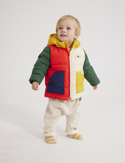 Bobo Choses - Baby Color Block hooded anorak - daunen-& steppjacken - green - 3