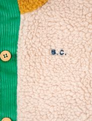 Bobo Choses - Baby Color Block sheepskin jacket - fleece jassen - beige - 2