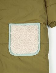 Bobo Choses - Baby Color Block hooded overall - softshell-haalarit - green - 2