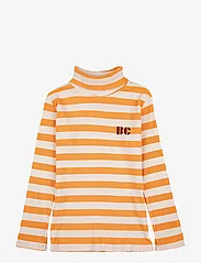 Bobo Choses - Yellow stripes turtle neck T-shirt - golfy - curry - 0