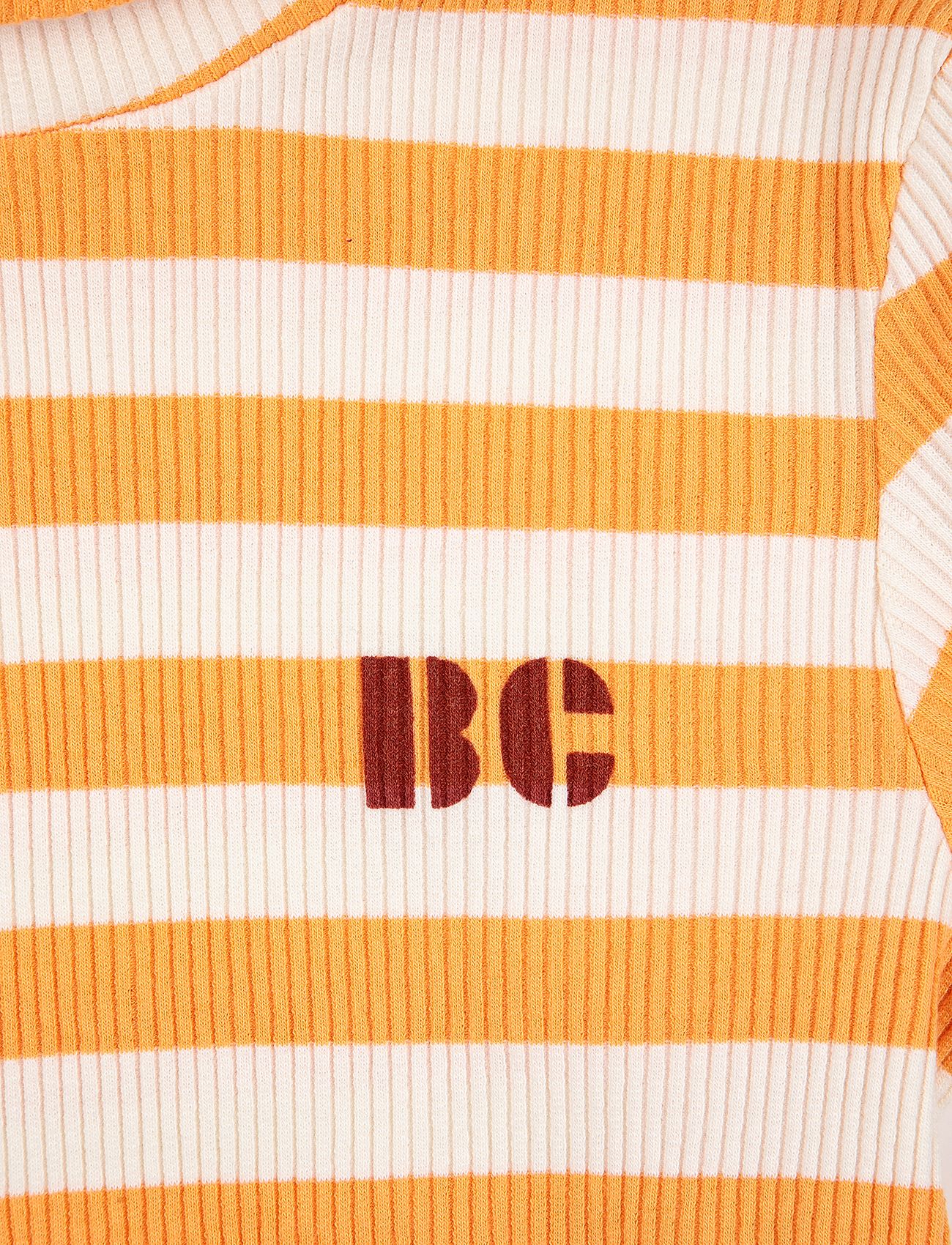 Bobo Choses - Yellow stripes turtle neck T-shirt - turtlenecks - curry - 1