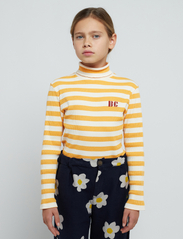 Bobo Choses - Yellow stripes turtle neck T-shirt - turtlenecks - curry - 5