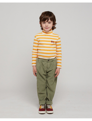 Bobo Choses - Yellow stripes turtle neck T-shirt - džemperi ar augstu apkakli - curry - 6