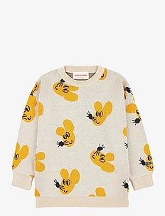 Mouse all over jacquard cotton jumper, Bobo Choses