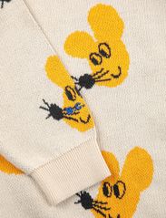 Bobo Choses - Mouse all over jacquard cotton jumper - gensere - offwhite - 1