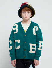 Bobo Choses - B.C all over jacquard cardigan - kardigany - green - 5