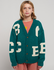 Bobo Choses - B.C all over jacquard cardigan - susegamieji megztiniai - green - 10