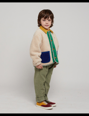 Bobo Choses - Color Block sheepskin jacket - fleece-vaatteet - beige - 5