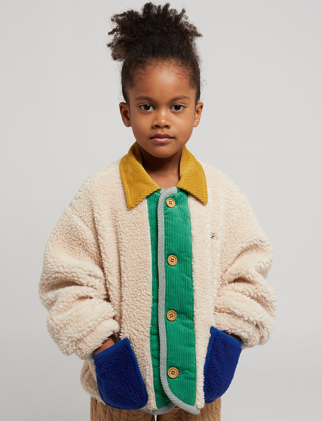 Bobo Choses Color Block Sheepskin Jacket 75 . Buy Jackets from