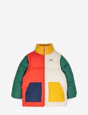 Color Block padded anorak - MULTICOLOR