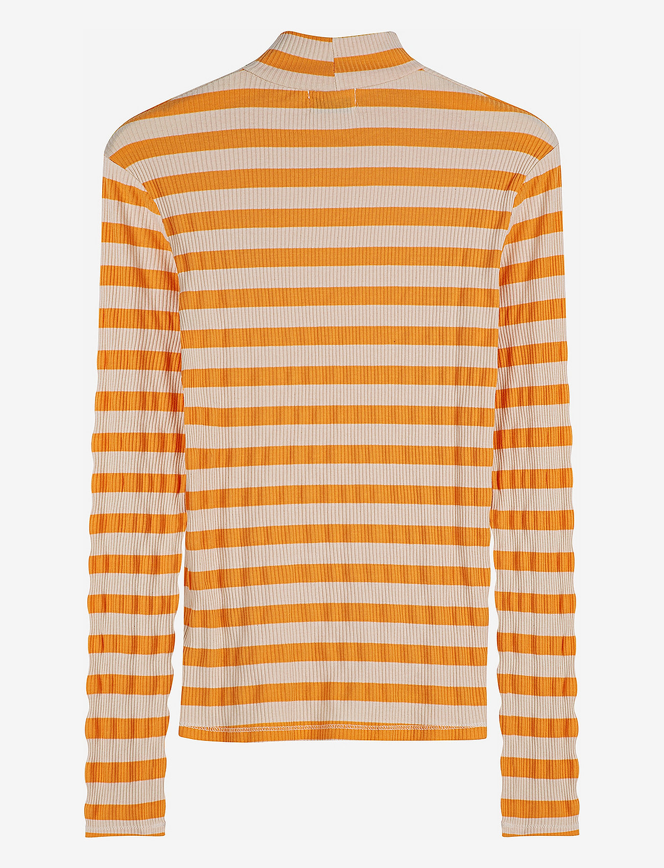 Bobo Choses - Ribbed striped long sleeve T-shirt - long-sleeved tops - curry - 1
