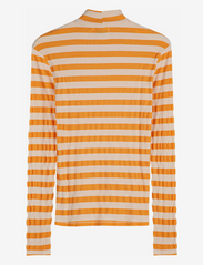 Bobo Choses - Ribbed striped long sleeve T-shirt - t-shirts met lange mouwen - curry - 1