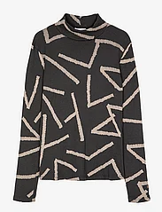 Bobo Choses - Lines all over turtle neck T-shirt - long-sleeved tops - dark grey - 0