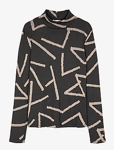 Lines all over turtle neck T-shirt, Bobo Choses