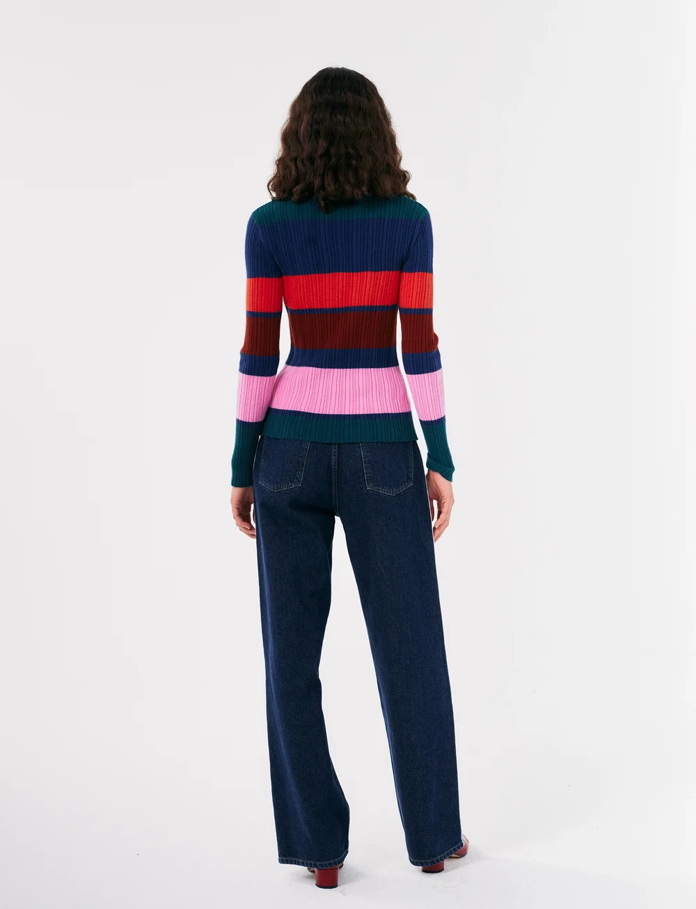 Bobo Choses - Embroidered denim pleated jeans - vida jeans - blue - 4