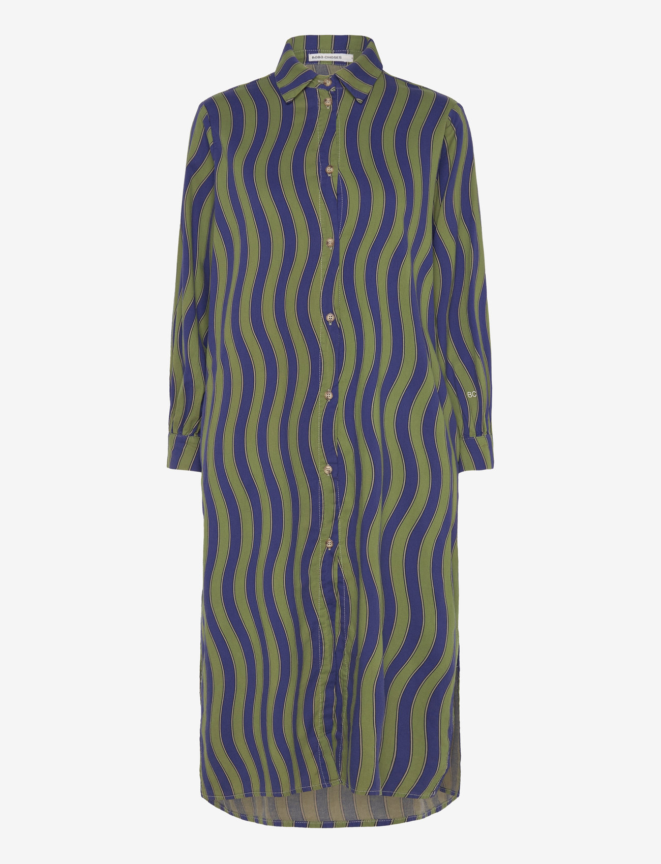 Bobo Choses - Multicolour Waves printed long shirt dress - särkkleidid - multicolor - 1