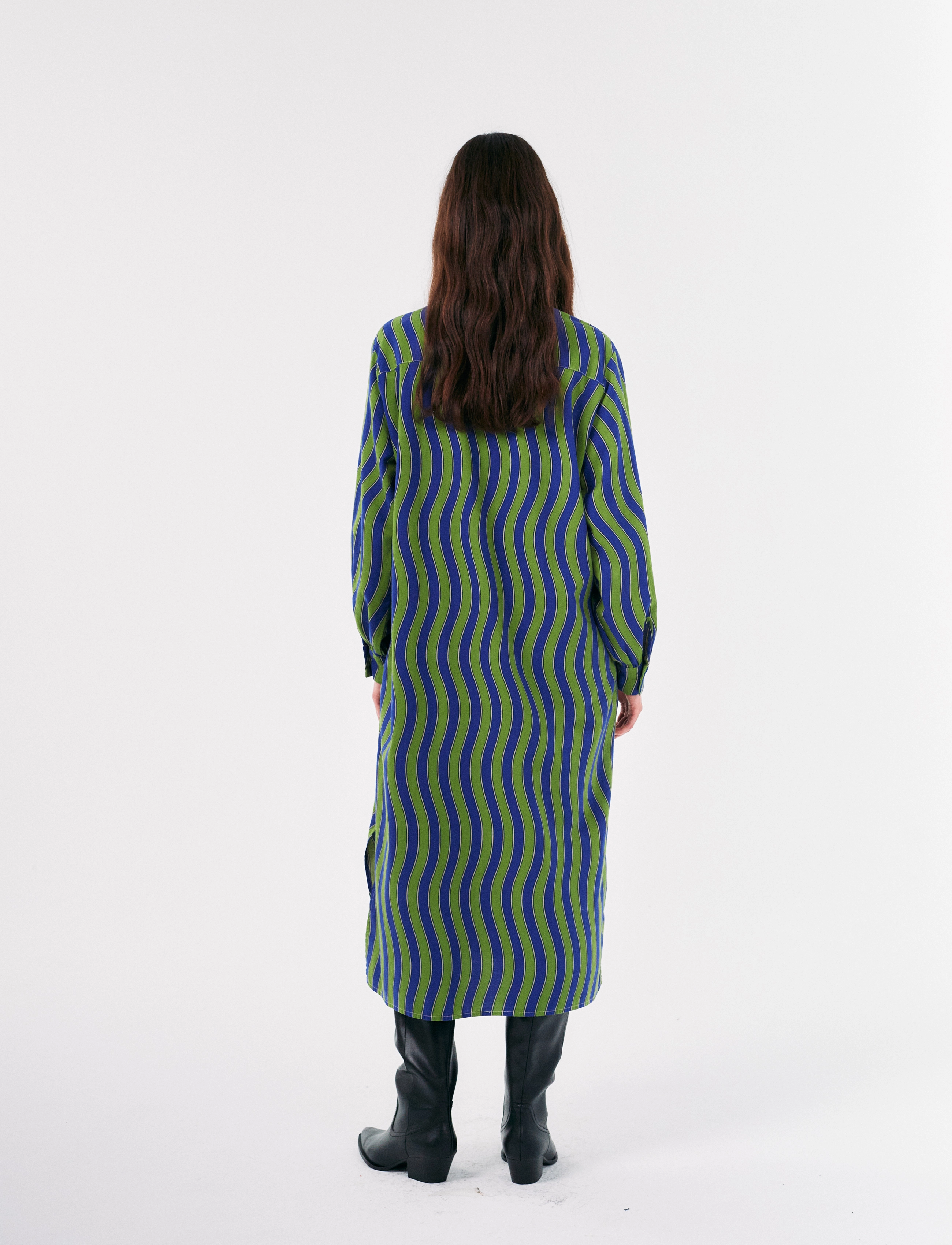 Bobo Choses - Multicolour Waves printed long shirt dress - maxikjoler - multicolor - 4