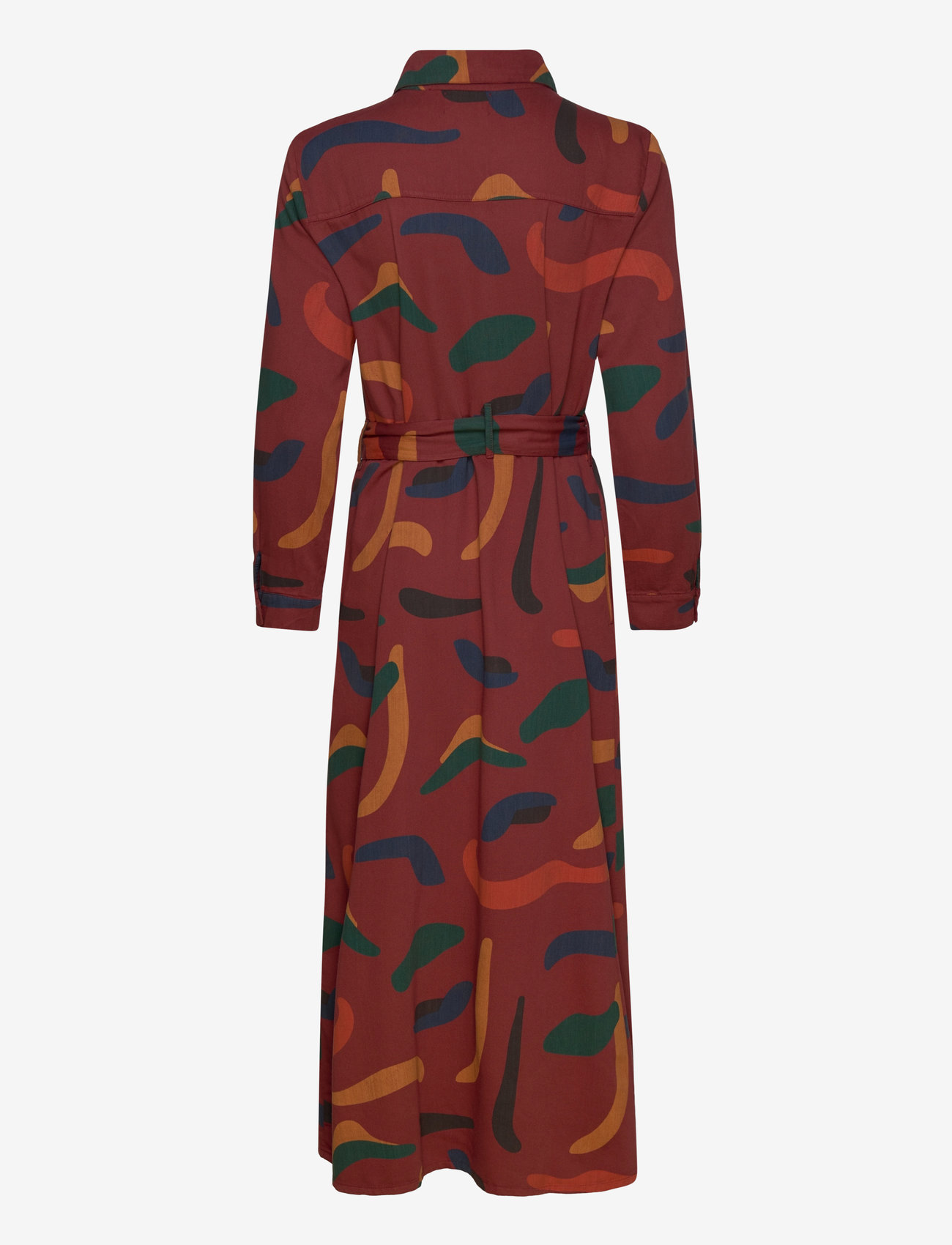 Bobo Choses - Brushstrokes printed flared long dress - midi kjoler - dark brown - 2