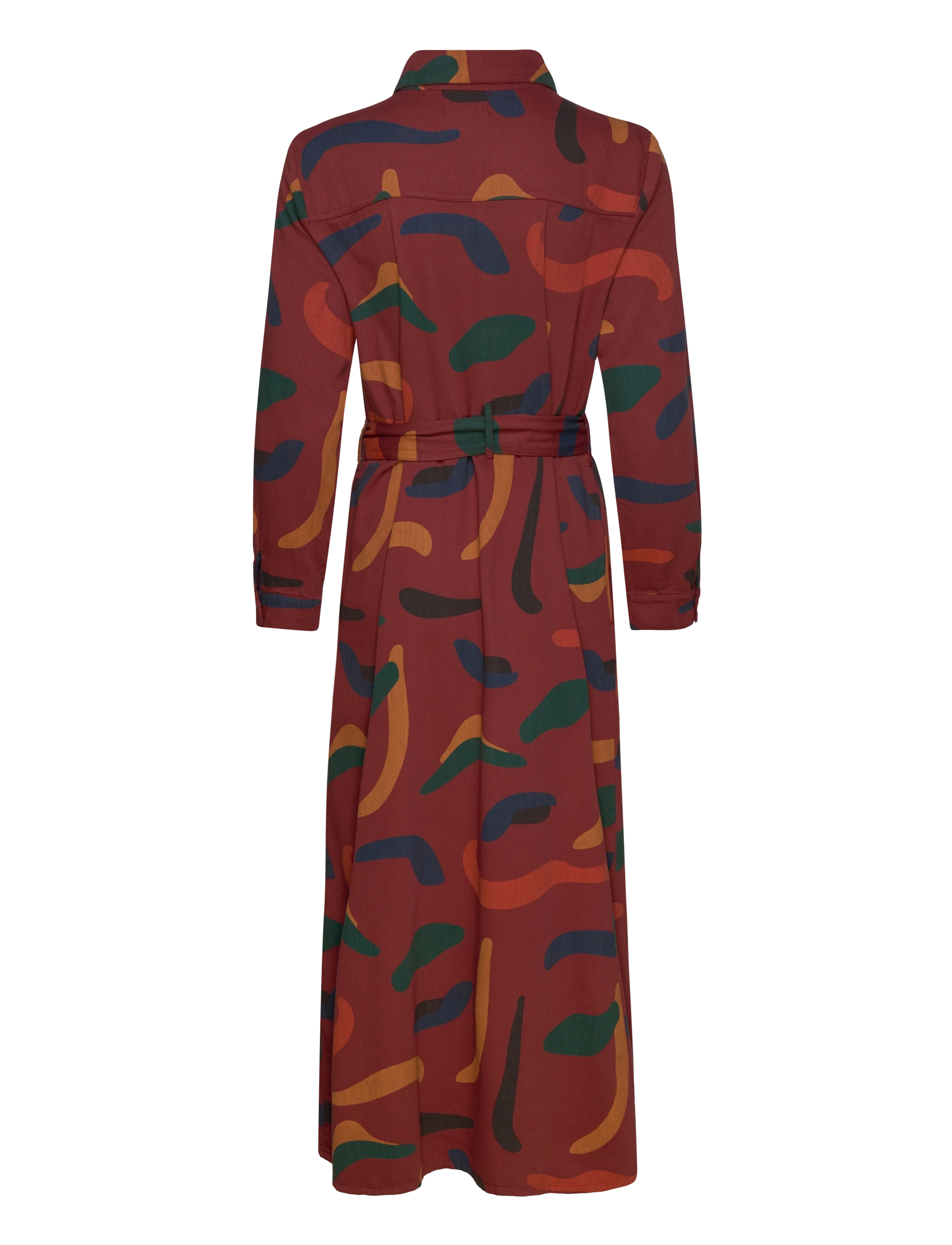 Bobo Choses - Brushstrokes printed flared long dress - midi kjoler - dark brown - 2