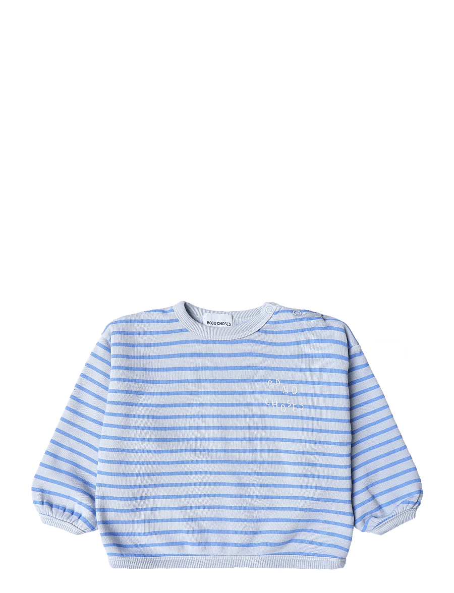 Bobo Choses - Bobo Choses stripes sweat shirt - sweatshirts - grey - 0