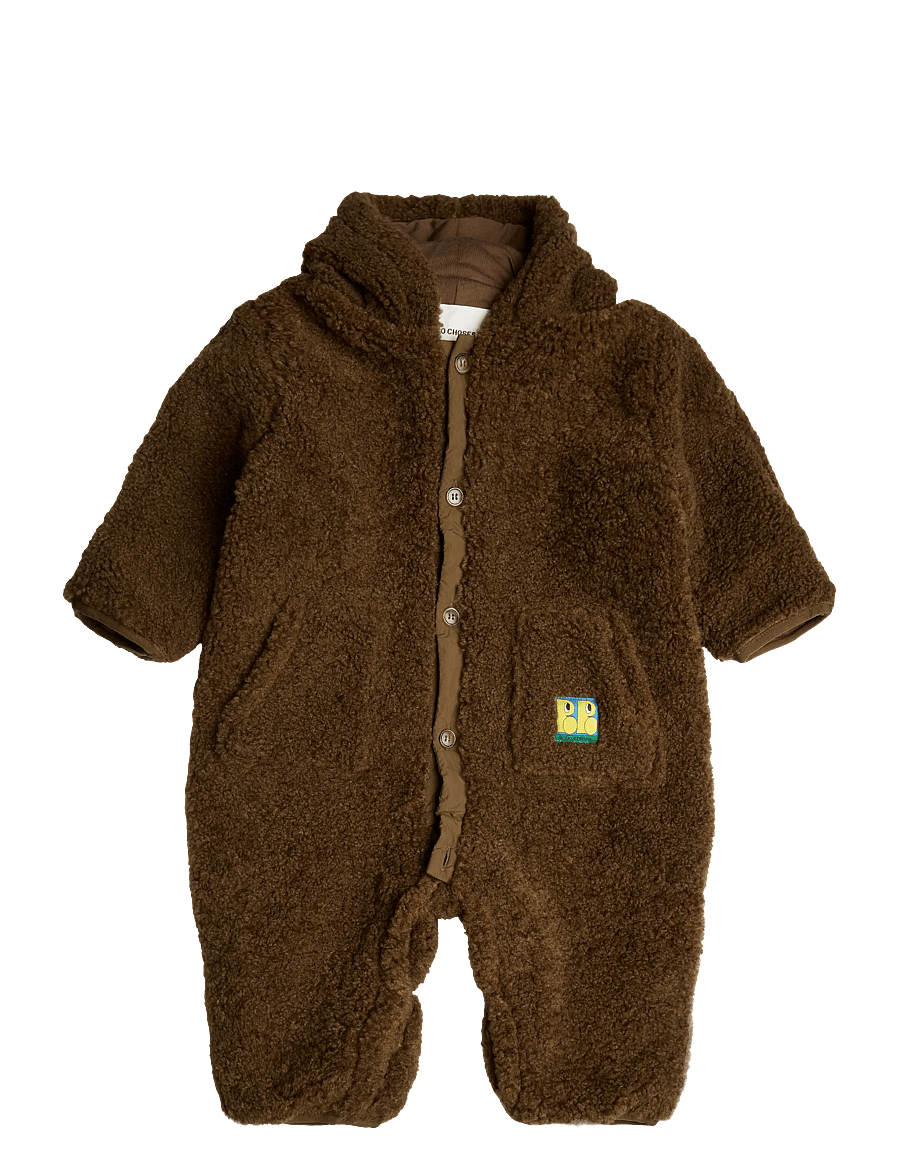Bobo Choses - Bobo Choses sheepskin overall - halstørklæder - brown - 1