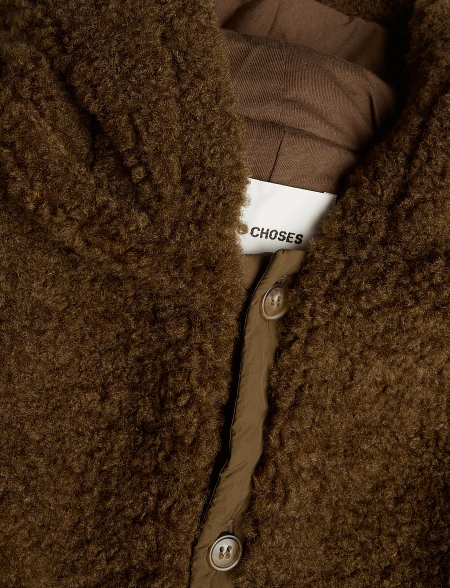 Bobo Choses - Bobo Choses sheepskin overall - halstørklæder - brown - 3