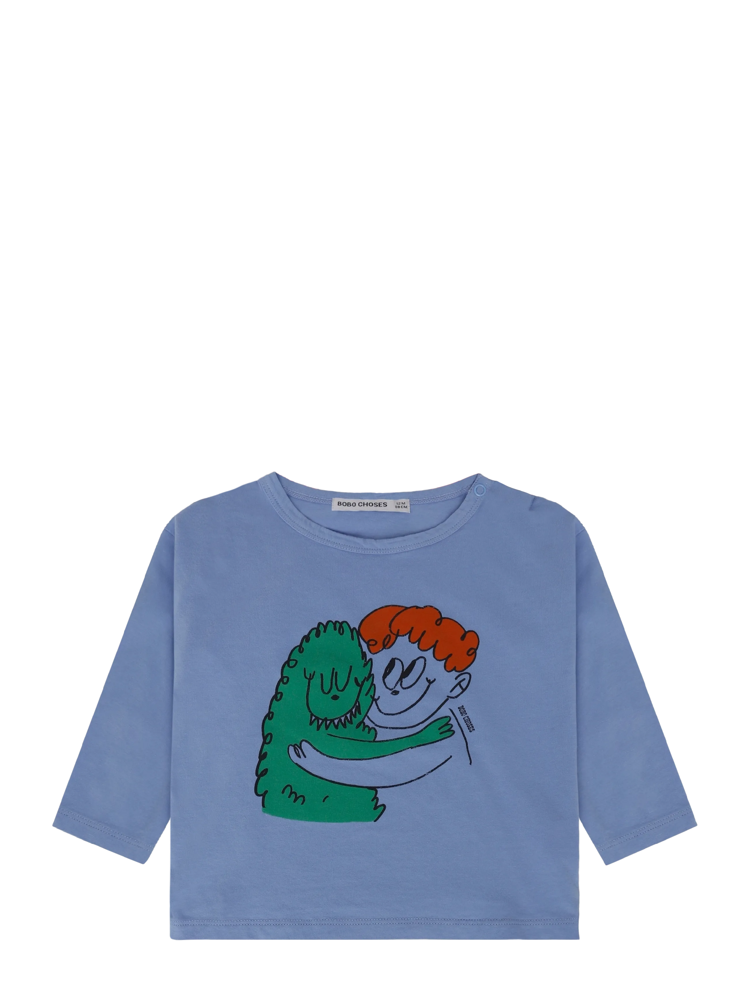 Bobo Choses Hug Hairy Monster T Shirt - T-särgid - BLUE / blue