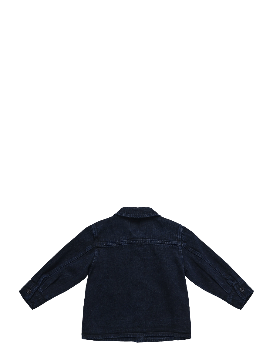 Bobo Choses - Booo Bo Choses Tag denim shirt - navy - 1