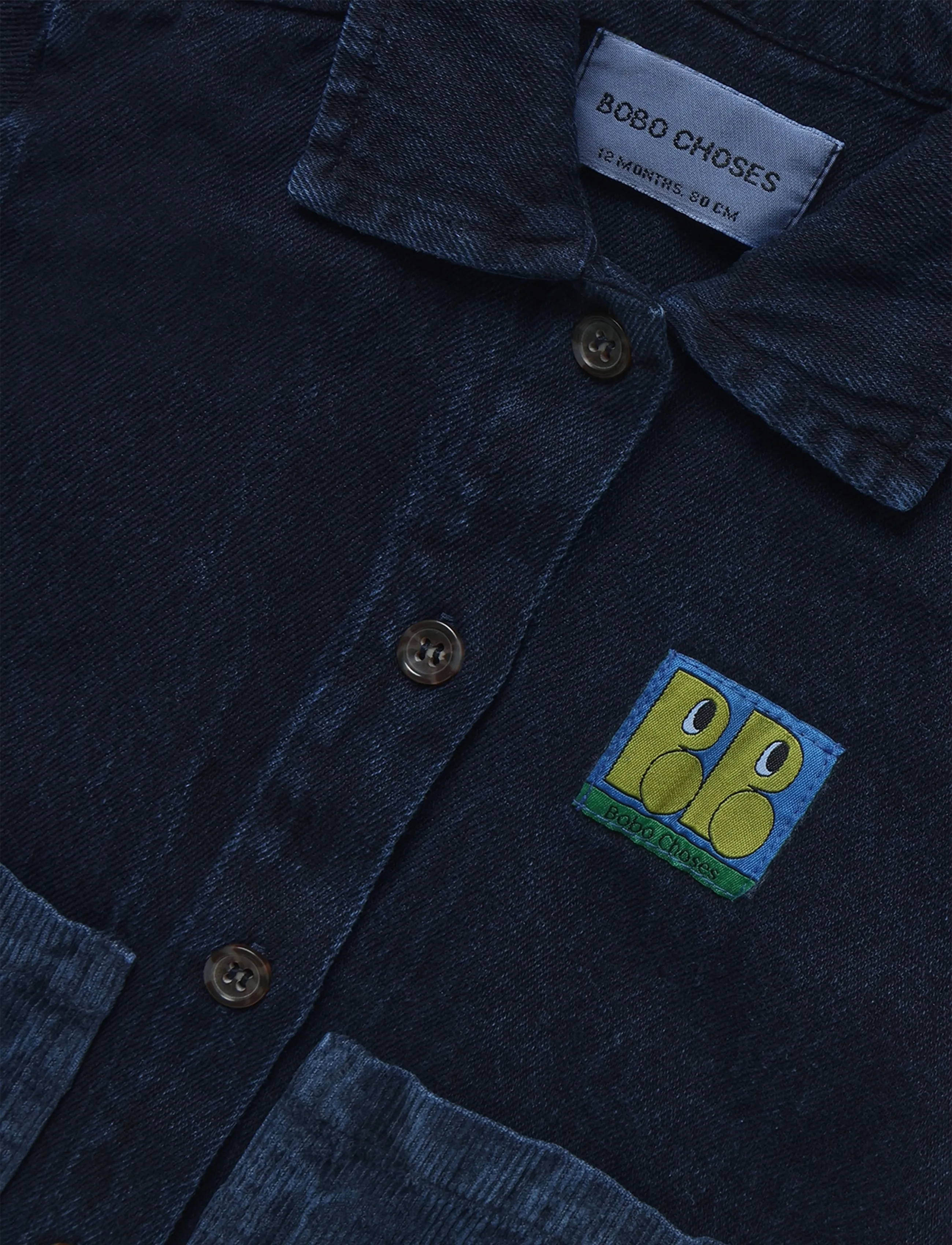Bobo Choses - Booo Bo Choses Tag denim shirt - navy - 2