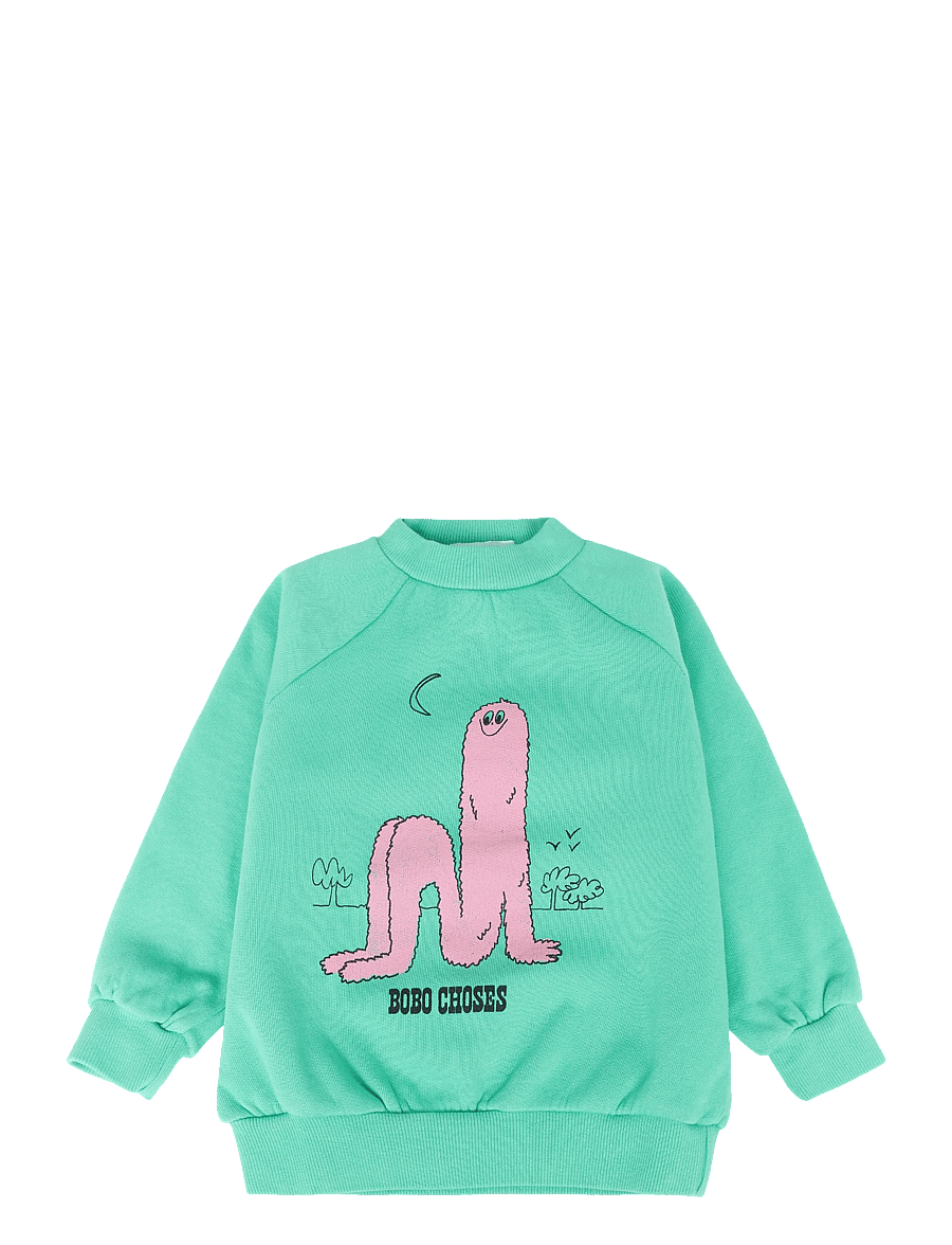 Bobo Choses - Long Pinky Puff sweat shirt - sweatshirts - green - 0