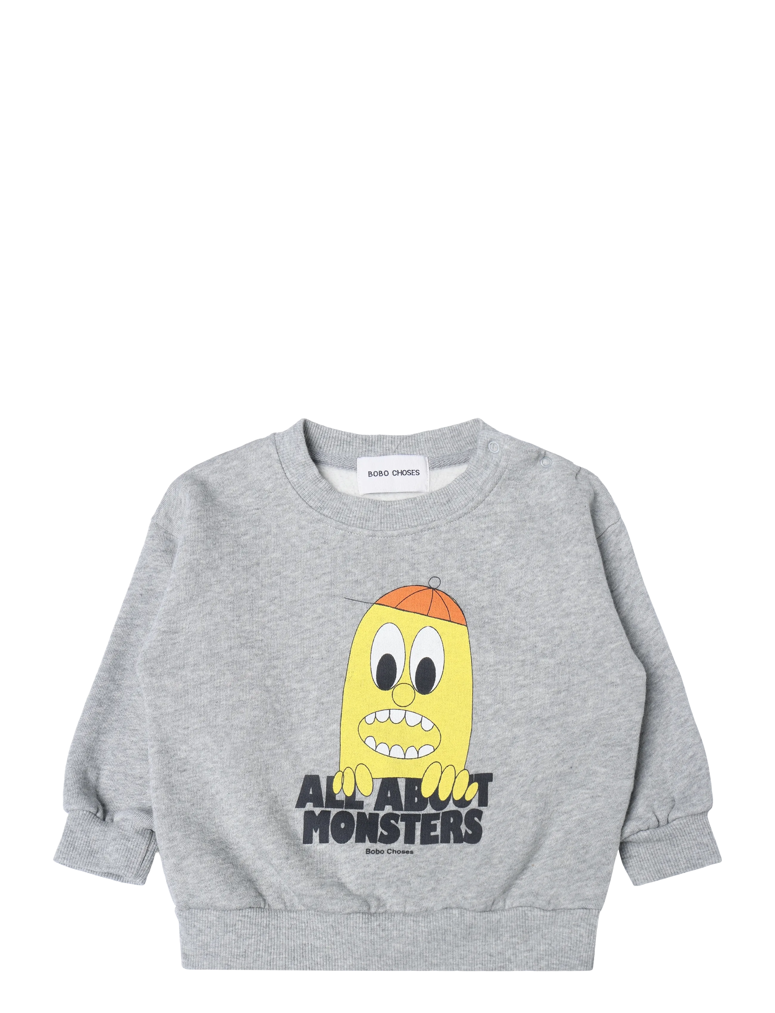 Bobo Choses Bigtooth Lemon Sweat Shirt, Grafisk Sweatshirt, Grå, Str: 86