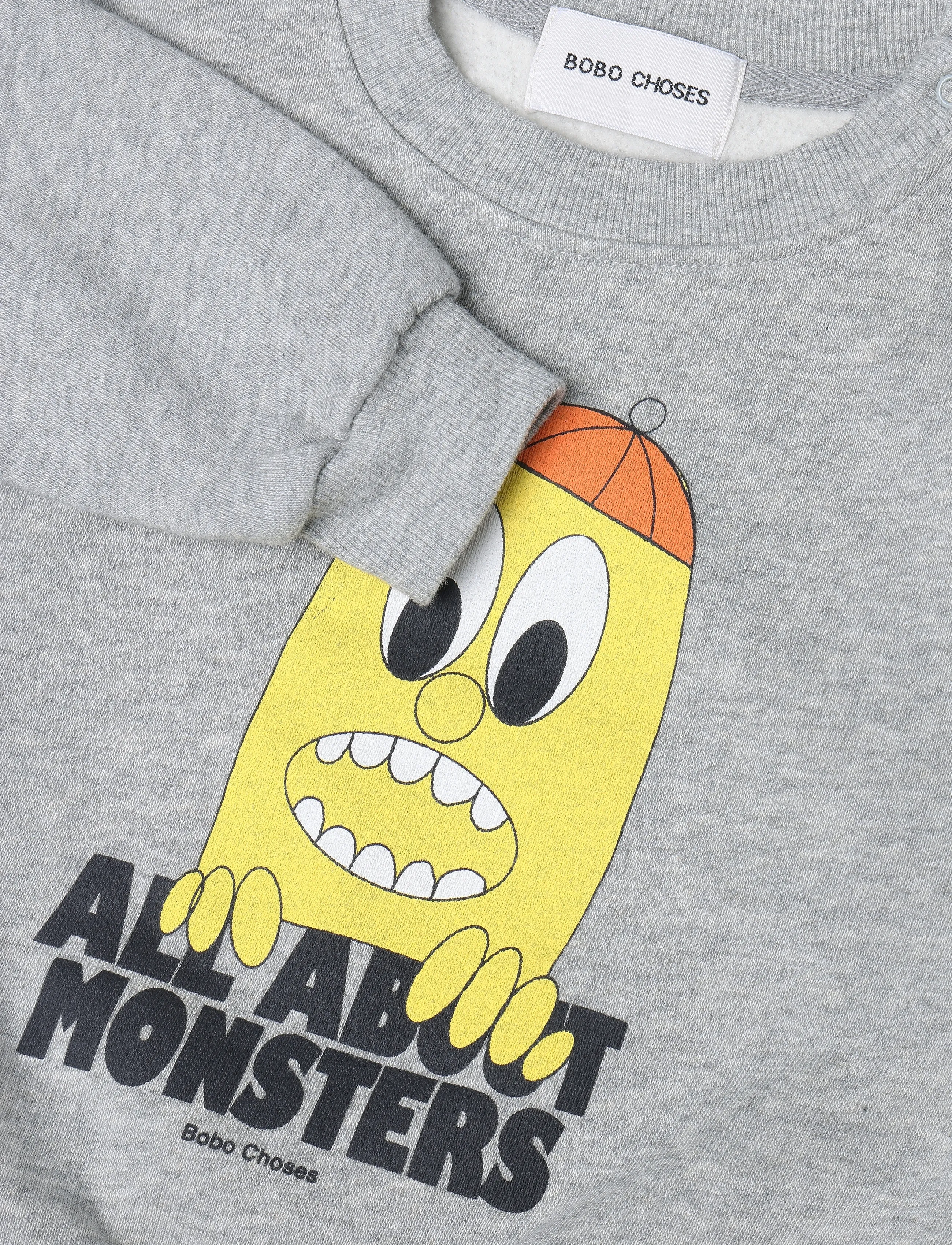 Bobo Choses - Bigtooth Lemon sweat shirt - grey - 2