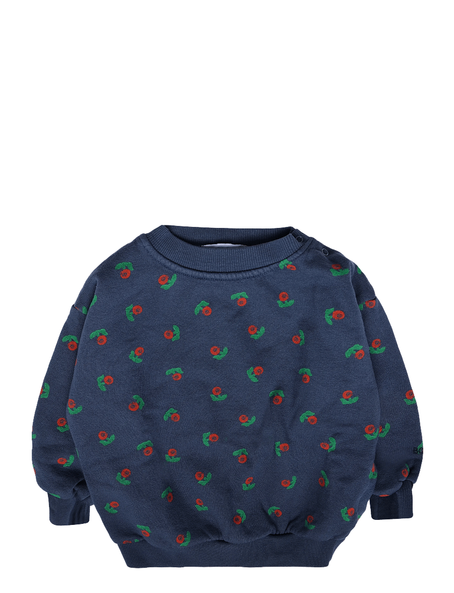 Bobo Choses - Stamp Bloom all over sweatshirt - sweatshirts - navy - 0