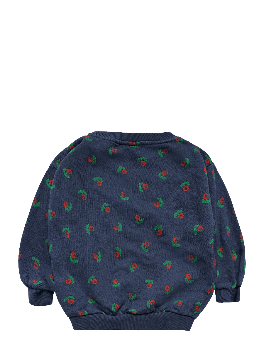 Bobo Choses - Stamp Bloom all over sweatshirt - sweatshirts - navy - 1