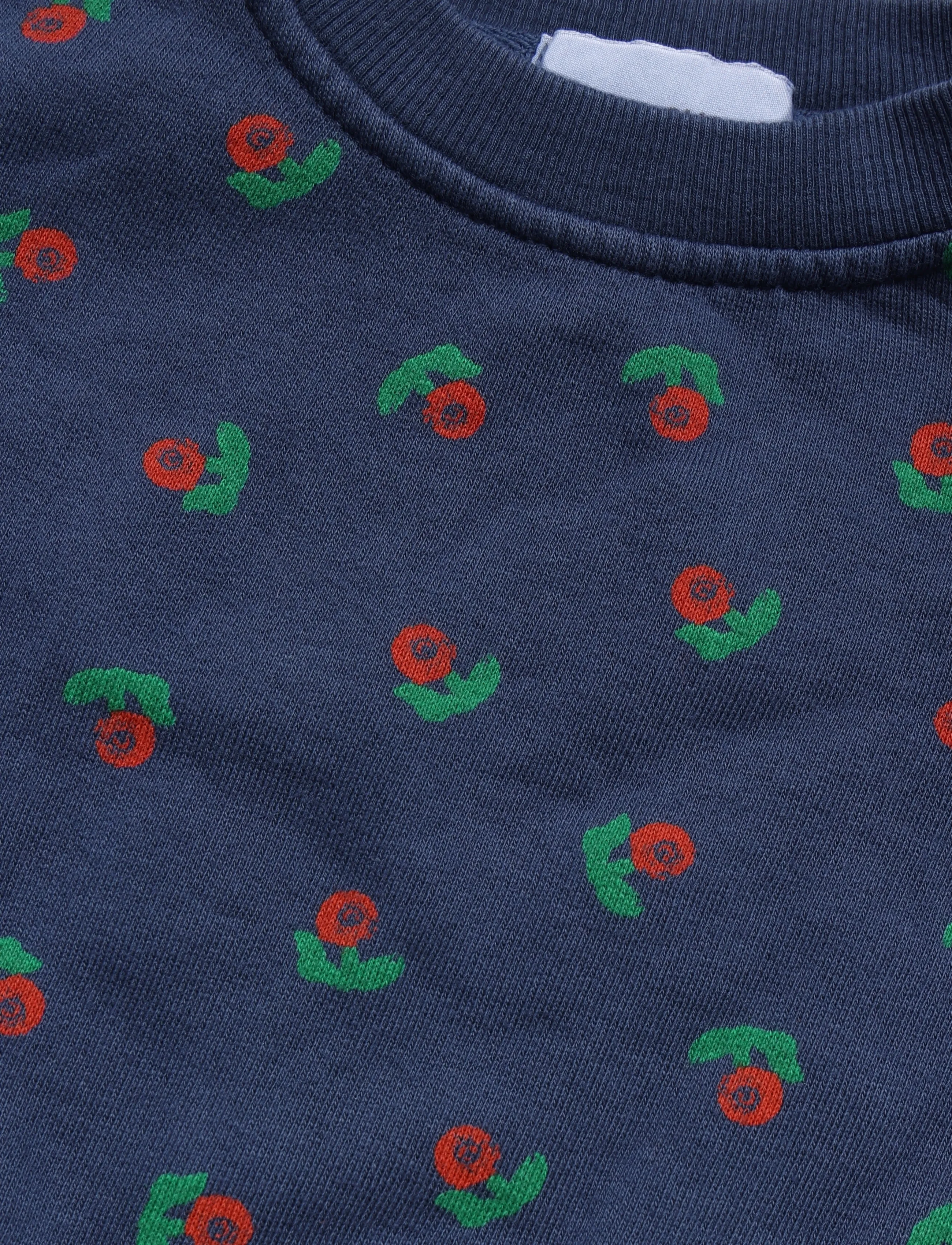 Bobo Choses - Stamp Bloom all over sweatshirt - sweatshirts - navy - 2