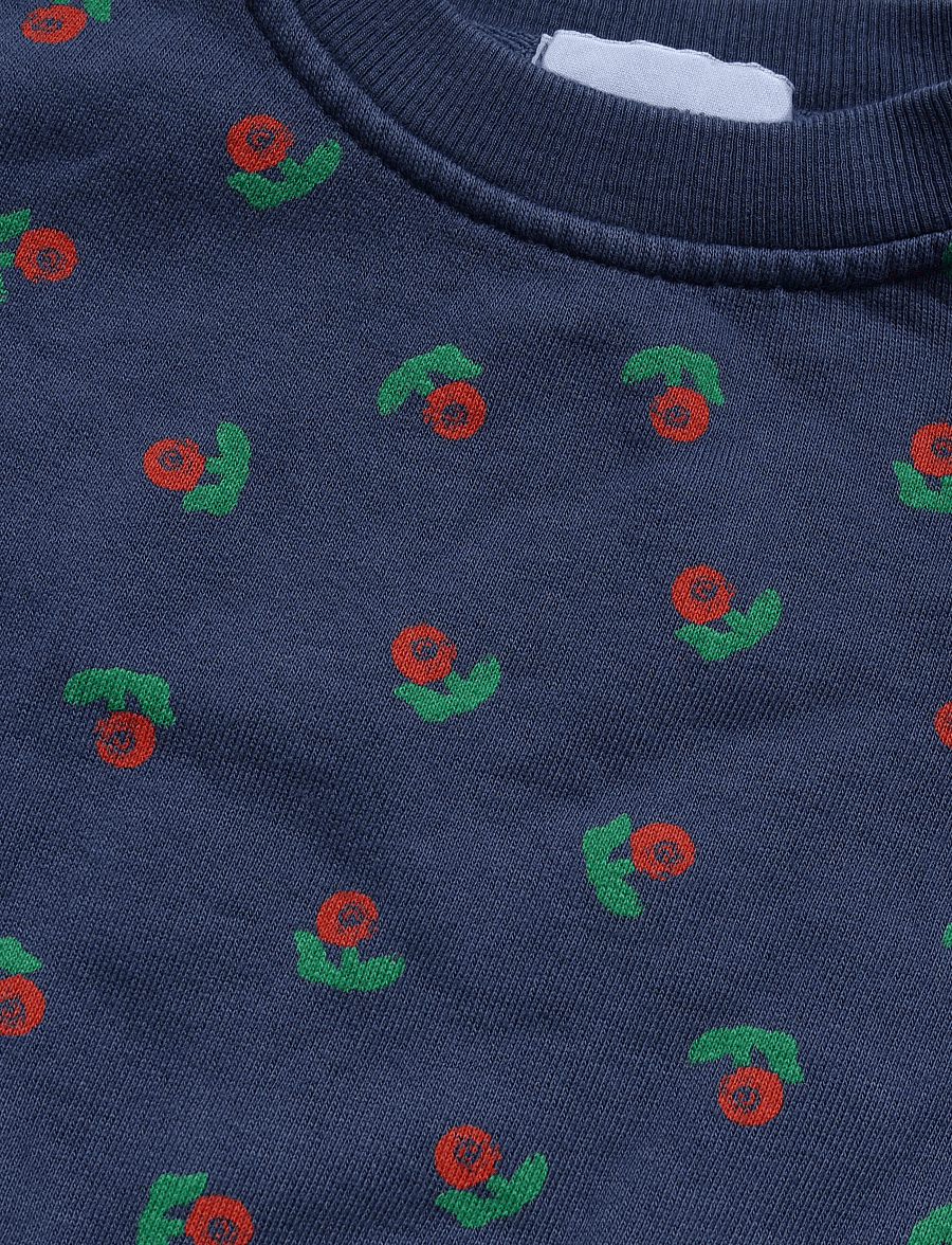Bobo Choses - Stamp Bloom all over sweatshirt - sweatshirts - navy - 2