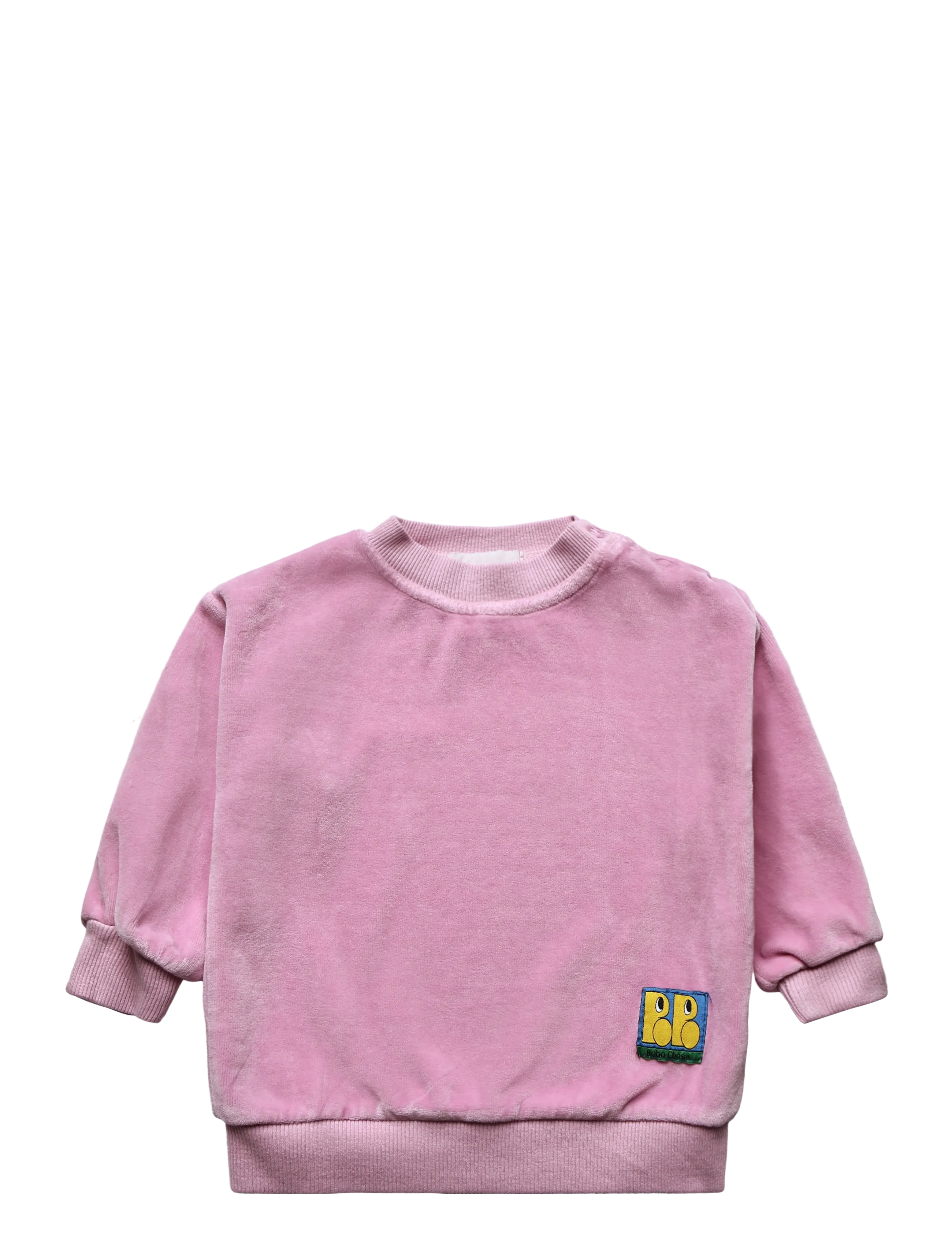 Bobo Choses Booo Bo Choses Tag Velvet Sweatshirt, 86, Pink, Sweatshirts & Hættetrøjer > Sweatshirts, Børn