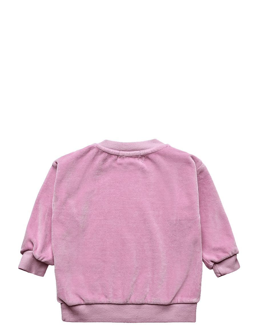 Bobo Choses - Booo Bo Choses Tag velvet sweatshirt - sweatshirts - pink - 1
