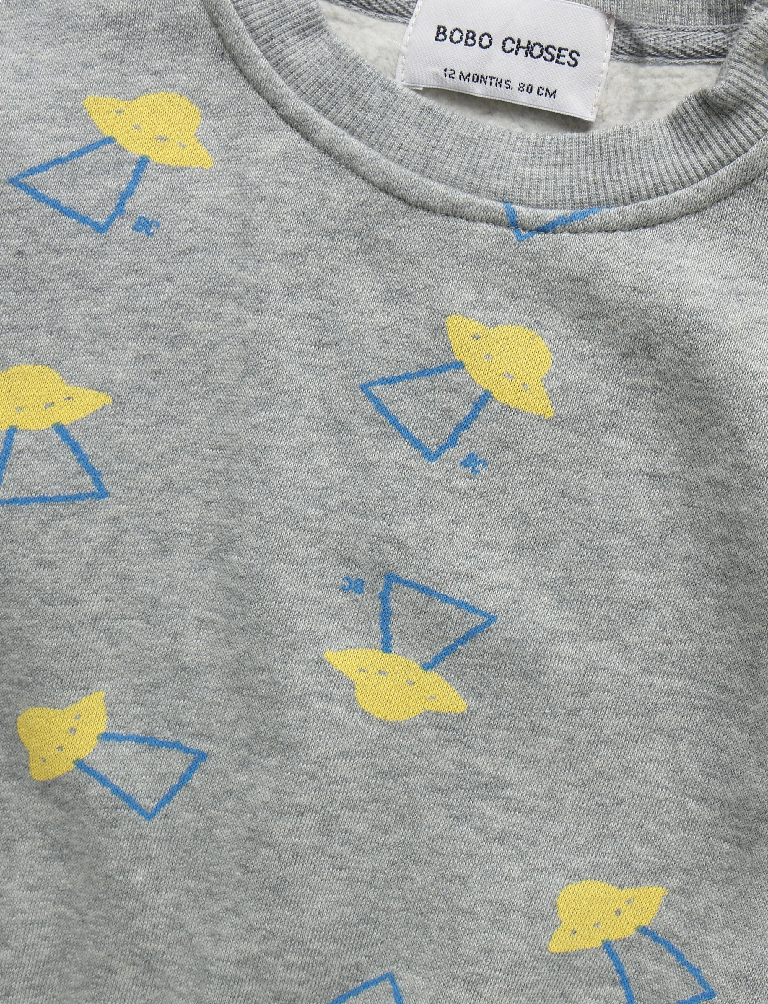 Bobo Choses - Pixel Abduction all over sweatshirt - sweatshirts - grey - 2