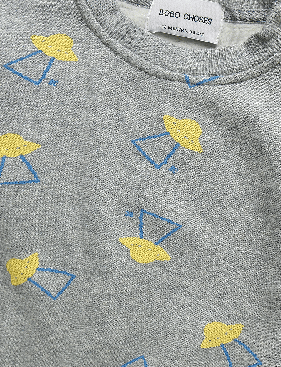 Bobo Choses - Pixel Abduction all over sweatshirt - sweatshirts - grey - 2