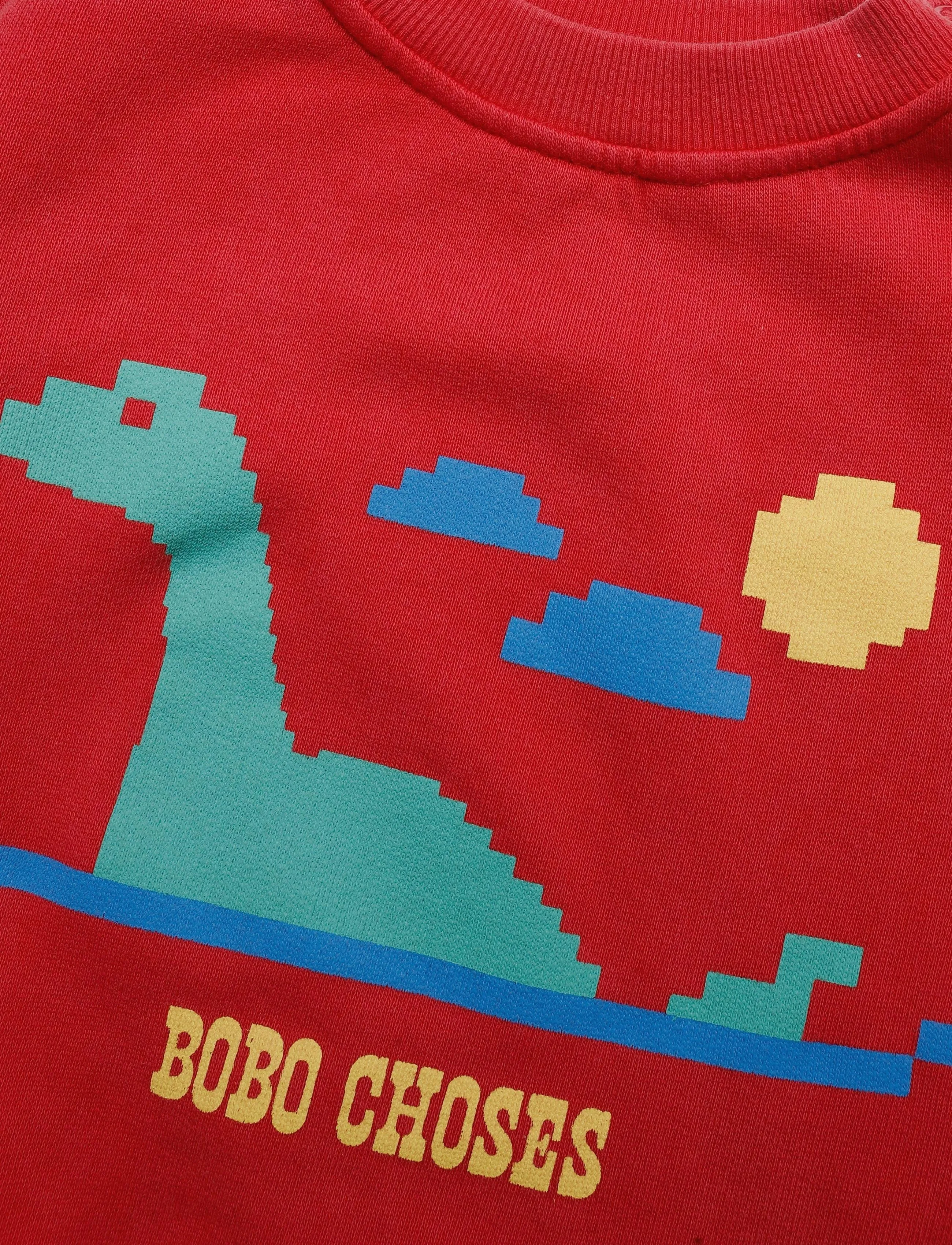 Bobo Choses - Lake Monster sweat shirt piece - sweatshirts - red - 2